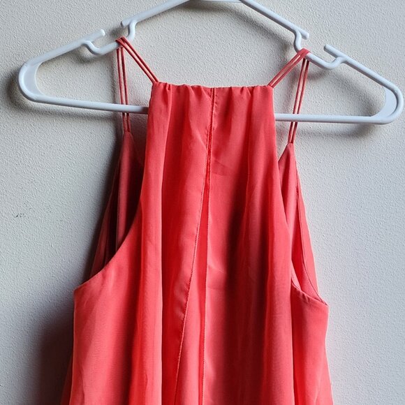 ISSI Hot Orange Flowy Halter Tank Top Size Large - Picture 15 of 16